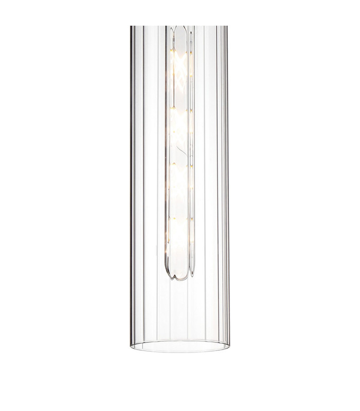 Clarkson 10cm Single Pendant 1 Light Adjustable E27 Satin Black / Clear-9