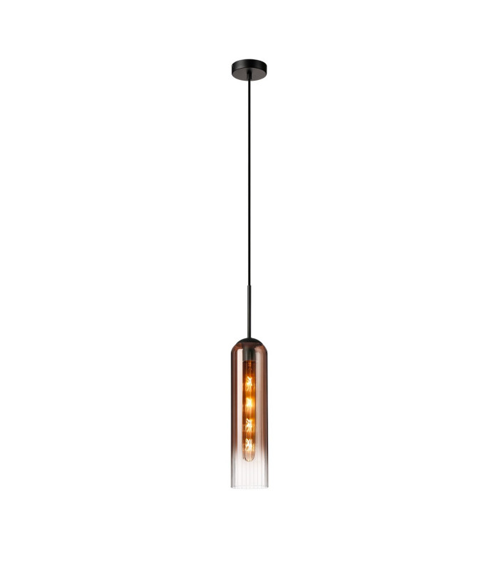 Clarkson 10cm Single Pendant 1 Light Adjustable E27 Satin Black / Copper Fade-4