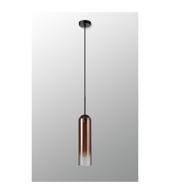Clarkson 10cm Single Pendant 1 Light Adjustable E27 Satin Black / Copper Fade-9