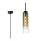 Clarkson 10cm Single Pendant 1 Light Adjustable E27 Satin Black / Gold Fade-1