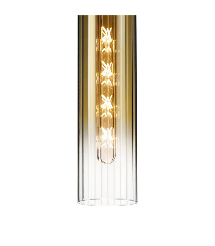 Clarkson 10cm Single Pendant 1 Light Adjustable E27 Satin Black / Gold Fade-8