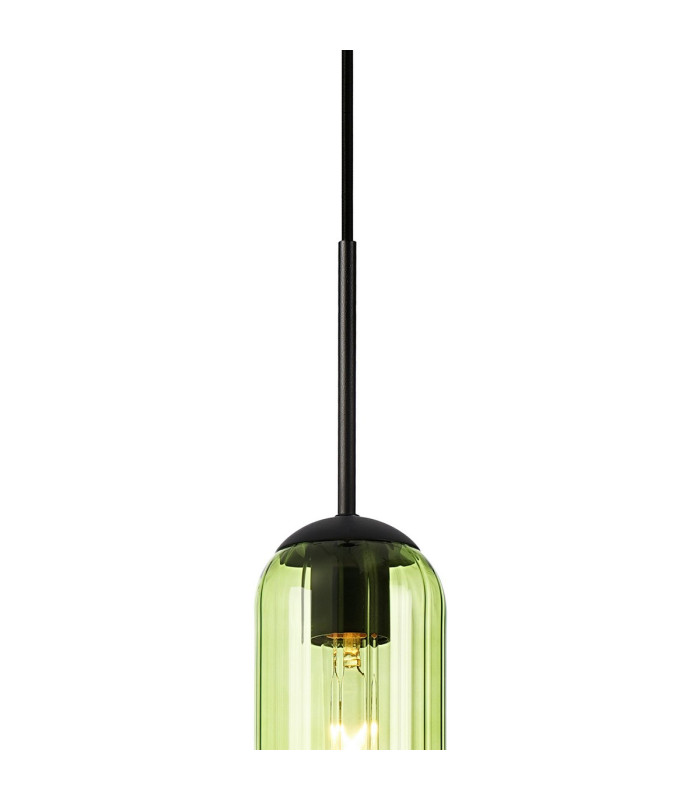 Clarkson 10cm Single Pendant 1 Light Adjustable E27 Satin Black / Green-7