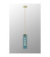 Clarkson 10cm Single Pendant 1 Light Adjustable E27 Satin Gold / Blue-3