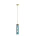 Clarkson 10cm Single Pendant 1 Light Adjustable E27 Satin Gold / Blue-4