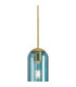 Clarkson 10cm Single Pendant 1 Light Adjustable E27 Satin Gold / Blue-7