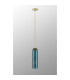 Clarkson 10cm Single Pendant 1 Light Adjustable E27 Satin Gold / Blue-9
