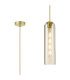 Clarkson 10cm Single Pendant 1 Light Adjustable E27 Satin Gold / Cognac-1