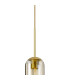 Clarkson 10cm Single Pendant 1 Light Adjustable E27 Satin Gold / Cognac-7