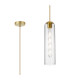 Clarkson 10cm Single Pendant 1 Light Adjustable E27 Satin Gold / Clear-1