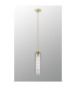 Clarkson 10cm Single Pendant 1 Light Adjustable E27 Satin Gold / Clear-3