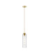Clarkson 10cm Single Pendant 1 Light Adjustable E27 Satin Gold / Clear-4