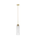 Clarkson 10cm Single Pendant 1 Light Adjustable E27 Satin Gold / Clear-5