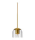 Clarkson 10cm Single Pendant 1 Light Adjustable E27 Satin Gold / Clear-7