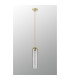 Clarkson 10cm Single Pendant 1 Light Adjustable E27 Satin Gold / Clear-9