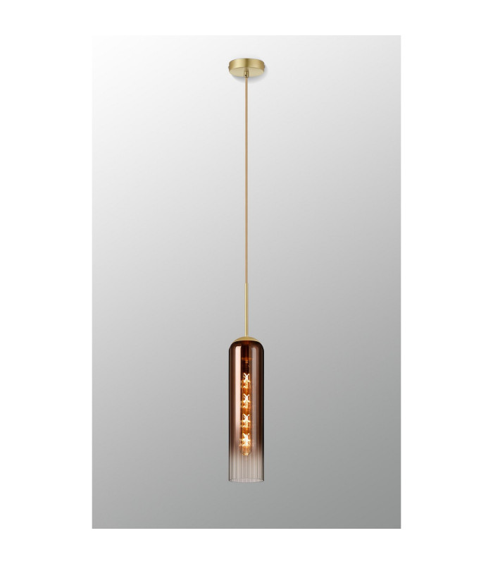 Clarkson 10cm Single Pendant 1 Light Adjustable E27 Satin Gold / Copper Fade-3