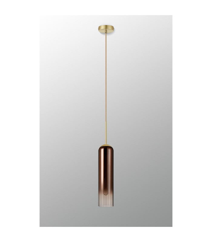 Clarkson 10cm Single Pendant 1 Light Adjustable E27 Satin Gold / Copper Fade-9