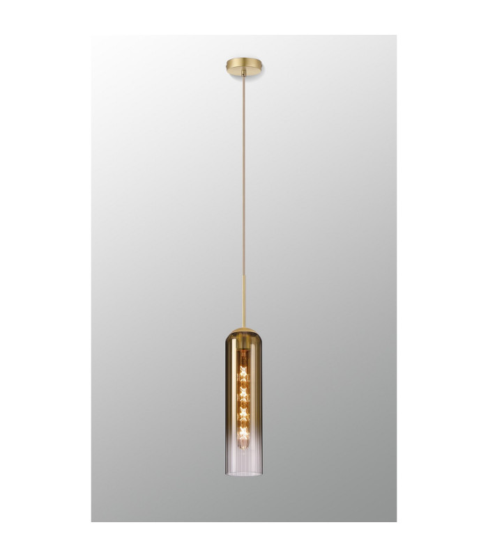 Clarkson 10cm Single Pendant 1 Light Adjustable E27 Satin Gold / Gold Fade-3