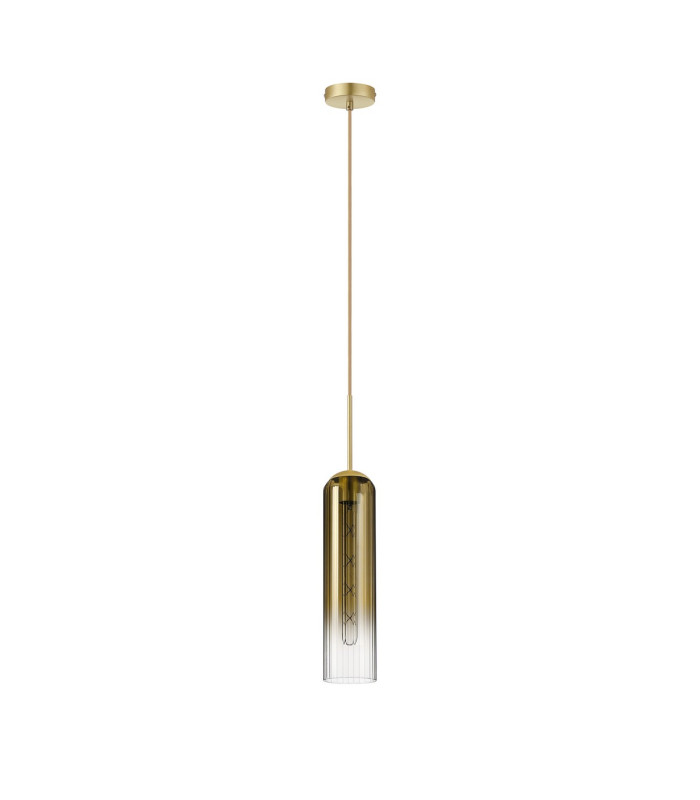 Clarkson 10cm Single Pendant 1 Light Adjustable E27 Satin Gold / Gold Fade-5