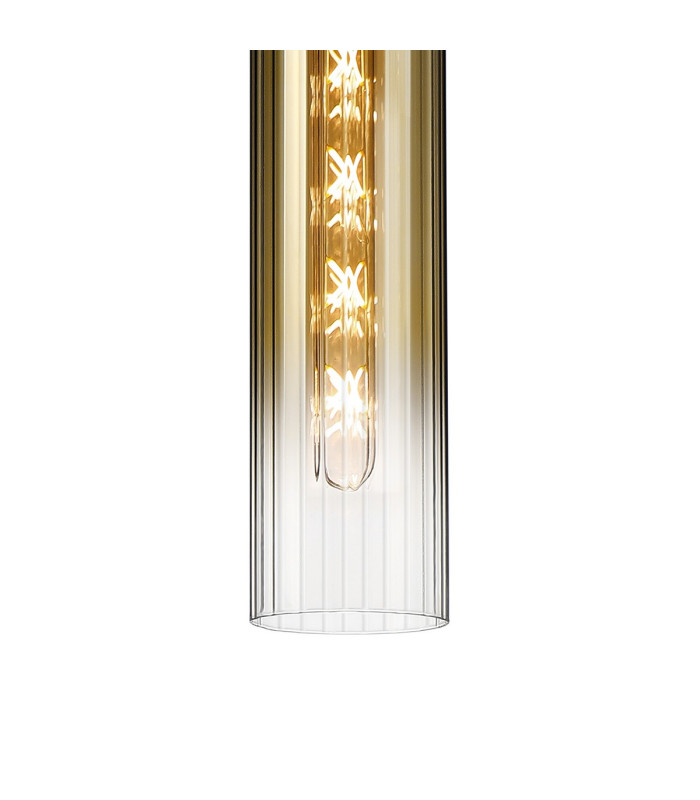 Clarkson 10cm Single Pendant 1 Light Adjustable E27 Satin Gold / Gold Fade-8