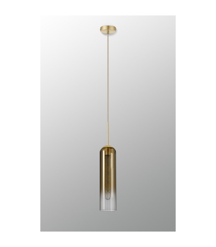 Clarkson 10cm Single Pendant 1 Light Adjustable E27 Satin Gold / Gold Fade-9