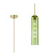 Clarkson 10cm Single Pendant 1 Light Adjustable E27 Satin Gold / Green-1