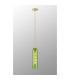 Clarkson 10cm Single Pendant 1 Light Adjustable E27 Satin Gold / Green-3
