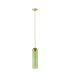 Clarkson 10cm Single Pendant 1 Light Adjustable E27 Satin Gold / Green-5