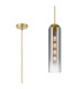 Clarkson 10cm Single Pendant 1 Light Adjustable E27 Satin Gold / Smoke Fade-1
