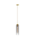 Clarkson 10cm Single Pendant 1 Light Adjustable E27 Satin Gold / Smoke Fade-4