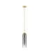 Clarkson 10cm Single Pendant 1 Light Adjustable E27 Satin Gold / Smoke Fade-5