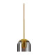 Clarkson 10cm Single Pendant 1 Light Adjustable E27 Satin Gold / Smoke Fade-7