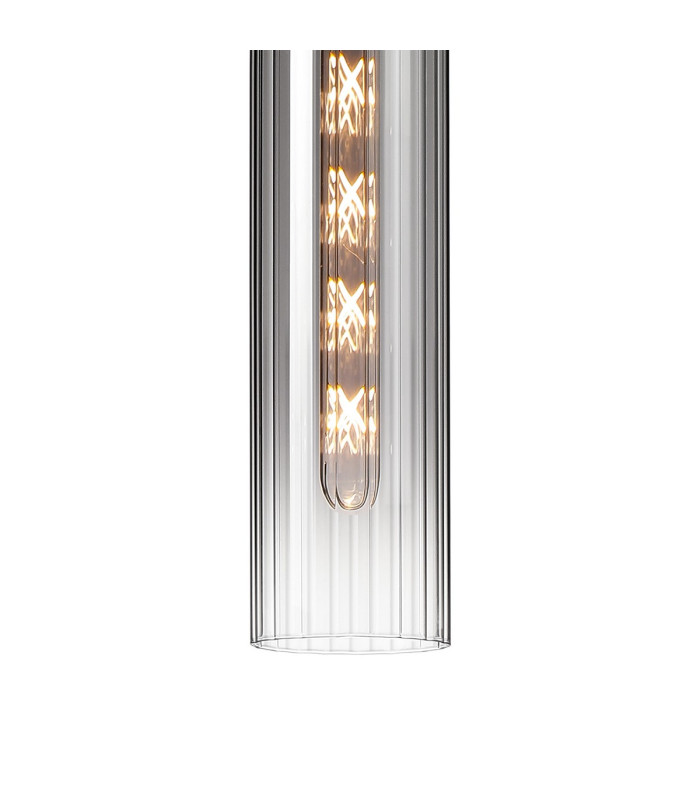 Clarkson 10cm Single Pendant 1 Light Adjustable E27 Satin Gold / Smoke Fade-8