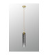 Clarkson 10cm Single Pendant 1 Light Adjustable E27 Satin Gold / Smoke Fade-9