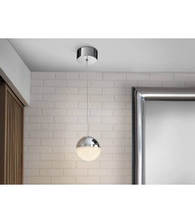 Integrated LED Globe Ceiling Pendant Chrome - 1