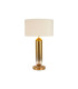 Clarkson Tubular Table Lamp 1 Light E27 Brass Gold/Gold Fade Glass/Ivory/Champagne 40cm Velvet Shade-1
