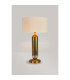 Clarkson Tubular Table Lamp 1 Light E27 Brass Gold/Gold Fade Glass/Ivory/Champagne 40cm Velvet Shade-3