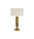 Clarkson Tubular Table Lamp 1 Light E27 Brass Gold/Gold Fade Glass/Ivory/Champagne 40cm Velvet Shade-4