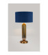 Clarkson Tubular Table Lamp 1 Light E27 Brass Gold/Gold Fade Glass/Navy/Gold 40cm Velvet Shade-3