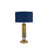 Clarkson Tubular Table Lamp 1 Light E27 Brass Gold/Gold Fade Glass/Navy/Gold 40cm Velvet Shade-4