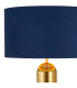 Clarkson Tubular Table Lamp 1 Light E27 Brass Gold/Gold Fade Glass/Navy/Gold 40cm Velvet Shade-5