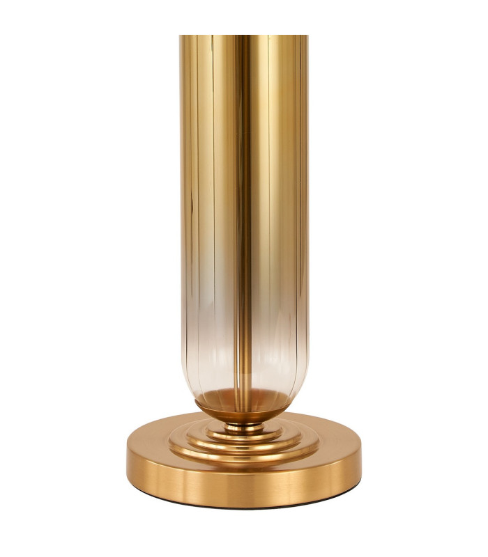 Clarkson Tubular Table Lamp 1 Light E27 Brass Gold/Gold Fade Glass/Navy/Gold 40cm Velvet Shade-6