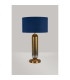 Clarkson Tubular Table Lamp 1 Light E27 Brass Gold/Gold Fade Glass/Navy/Gold 40cm Velvet Shade-7