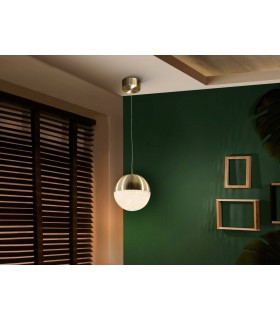 Integrated LED Globe Ceiling Pendant Brass - 1