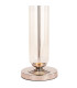 Clarkson Tubular Table Lamp 1 Light E27 Polished Nickel/Clear Glass/Blush Pink/Prosecco 40cm Velvet Shade-6