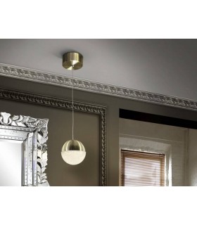 Integrated LED Globe Ceiling Pendant Brass - 1