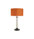 Clarkson Tubular Table Lamp 1 Light E27 Satin Black/Clear Glass/Burnt Orange/Copper 40cm Velvet Shade-1