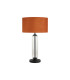 Clarkson Tubular Table Lamp 1 Light E27 Satin Black/Clear Glass/Burnt Orange/Copper 40cm Velvet Shade-4