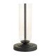 Clarkson Tubular Table Lamp 1 Light E27 Satin Black/Clear Glass/Burnt Orange/Copper 40cm Velvet Shade-6