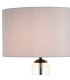Clarkson Tubular Table Lamp 1 Light E27 Satin Black/Clear Glass/Lunar 40cm Faux Silk Shade-5