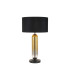 Clarkson Tubular Table Lamp 1 Light E27 Satin Black/Gold Fade Glass/Black/Prosecco 40cm Velvet Shade-1